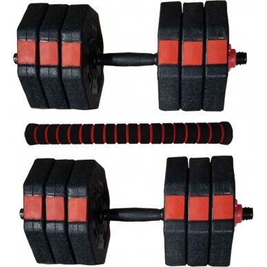 Keičiamo svorio hanteliai EB Fit, 2x15kg 1