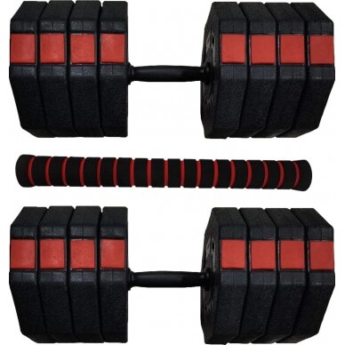 Keičiamo svorio hanteliai EB Fit, 2x20kg 3