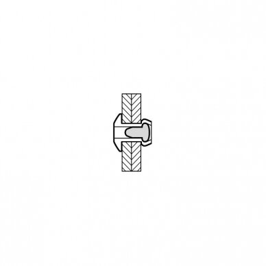 Kniedės MASTERFIX 1031 2,4x8mm, 1000vnt. 2