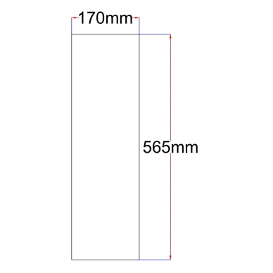 Lentynėlė stiklinė 170x565 mm skaidri