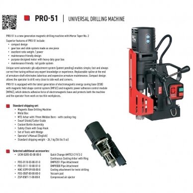 Magnetinės gręžimo staklės PRO 51 /230V Promotech 1