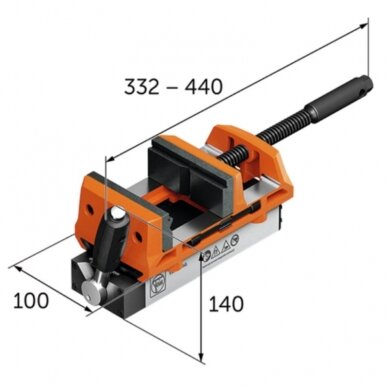 Magnetiniai spaustuvai FEIN Versamag 100mm 2