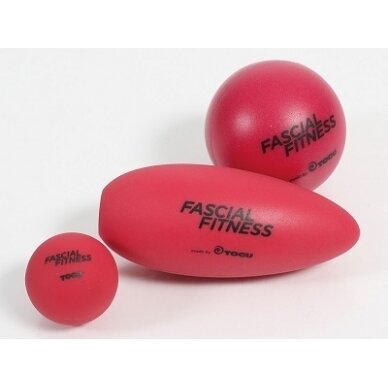 Masažuoklių rinkinys Togu Fascial Fitness Ball, 3vnt., raudonas