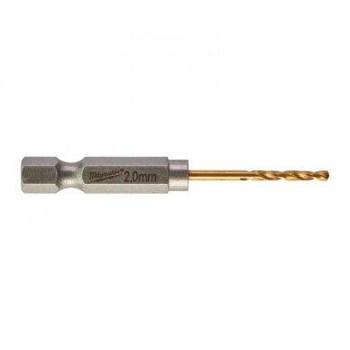 Metalo grąžtai MILWAUKEE Shockwave HSS-G TIN, 2vnt. 2,0 mm