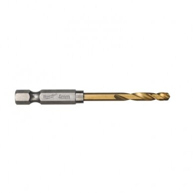 Metalo grąžtai MILWAUKEE Shockwave HSS-G TIN 4mm, 10vnt.