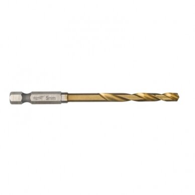 Metalo grąžtai MILWAUKEE Shockwave HSS-G TIN 5mm, 10vnt.