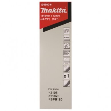 Metalo pjovimo juosta MAKITA 13x0,5x1140mm 24T 1