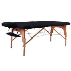 Mobilus medinis masažo stalas 2 dalių inSPORTline Taisage (juodas)