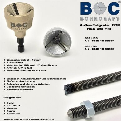 Nuožulų nuėmėjas BOHRCRAFT EGR HM+ (3-19 mm) 6