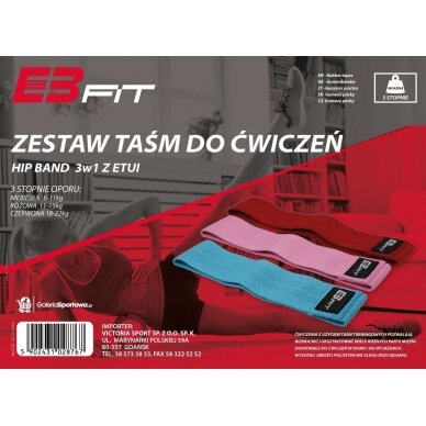 Pasipriešinimo juostų rinkinys 3in1 EB Fit 6