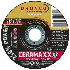 Pjovimo diskas DRONCO AK60V CeraMaxx T41 (125 x 1,2 x 22,23)