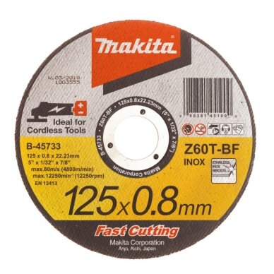 Pjovimo diskas MAKITA 125x22,23x0,8mm Z60T-BF