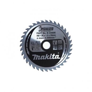 Pjovimo diskas MAKITA 136x20x1,5mm 36T 20°