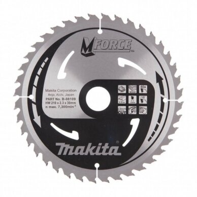 Pjovimo diskas MAKITA 210x30x2,3mm 40T 15° M-Force