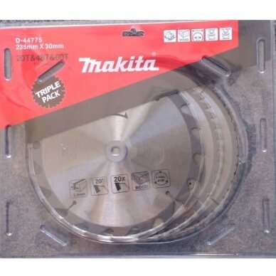 Pjovimo diskas MAKITA 235x30mm (20T+48T+60T), 3vnt. 1