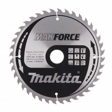 Pjovimo diskas MAKITA M-Force 210x30x2,4mm 40T 20° 2