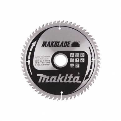 Pjovimo diskas MAKITA Makblade 216x30x2,0mm 60T 5°