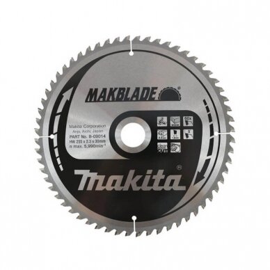 Pjovimo diskas MAKITA Makblade 255x30x2,3mm 60T 5° 1