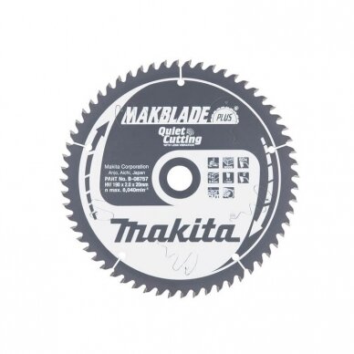 Pjovimo diskas MAKITA Makblade plus 190x20x2,0mm 60T 5° 1