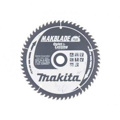 Pjovimo diskas MAKITA Makblade plus 190x20x2,0mm 60T 5°