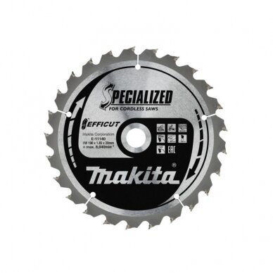 Pjovimo diskas medienai MAKITA Efficut 190x20x1,8mm 25T