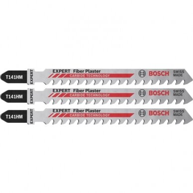 Pjūkleliai BOSCH Expert Fiber Plaster T 141 HM, 3vnt.