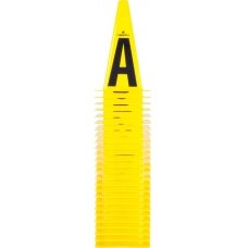 Plastikiniai treniruočių žymekliai inSPORTline Alphabet 23 cm (26vnt.) 2