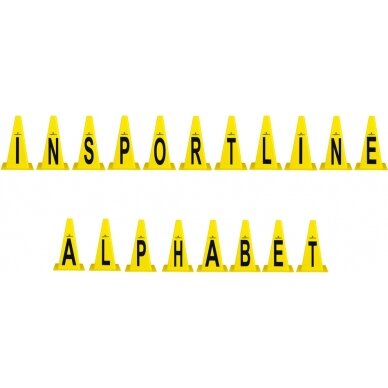 Plastikiniai treniruočių žymekliai inSPORTline Alphabet 23 cm (26vnt.) 3