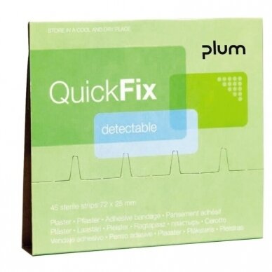 Pleistrai su metalo juostele PLUM QuickFix, 45vnt. 1