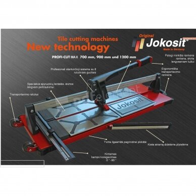 Plytelių pjaustymo staklės JOKOSIT PROFI CUT MAX (700 mm) 1