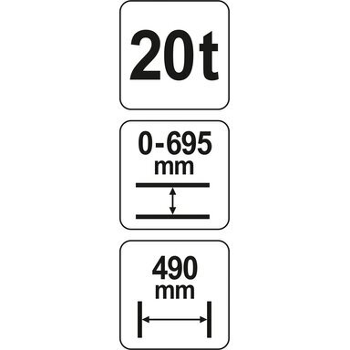 Presas hidraulinis 20t Yato 3