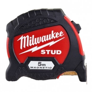 Profesionali ruletė su magnetu MILWAUKEE STUD gen2, 5 m su priedu 3