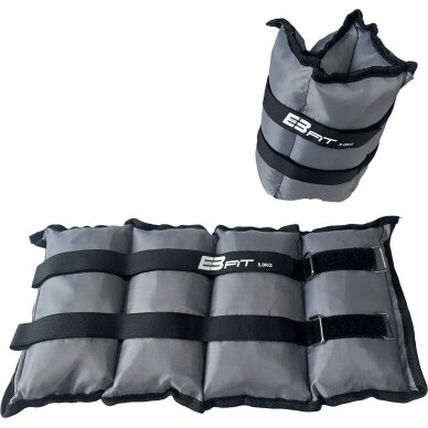 Rankų ir kojų svoriai EB Fit, 10kg (2x5kg), pilki