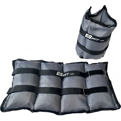 Rankų ir kojų svoriai EB Fit, 12kg (2x6kg), pilki