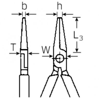 Replės ilgomis žiaunomis STAHLWILLE 6534 200mm 1