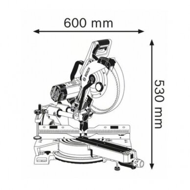 Skersinio pjovimo staklės BOSCH GCM 12 SDE Professional 1