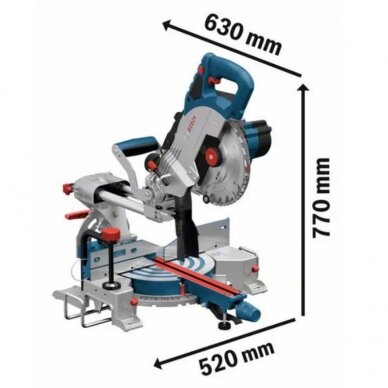 Skersinio pjovimo staklės BOSCH GCM 18V-216 Biturbo 1