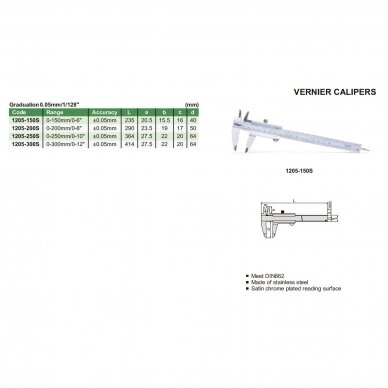 Slankmatis Insize 0-150mm/0-6" 1