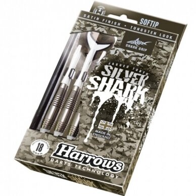 Smiginio strėlytės Harrows Silver Shark Softip 5