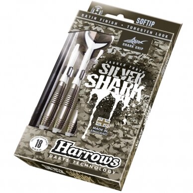 Smiginio strėlytės Harrows Silver Shark Softip 4