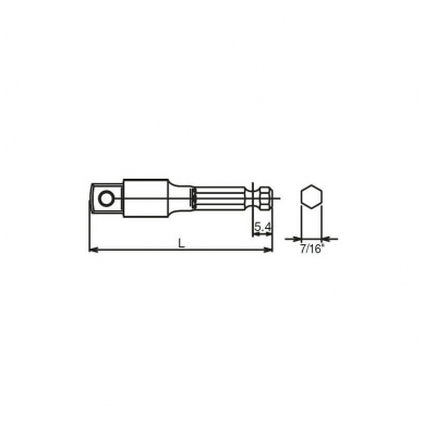 Smūginis adapteris iš 7/16" į 1/2" KO-KEN 1