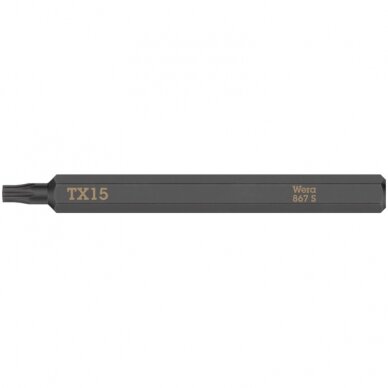 Smūginis atsuktuvo antgalis WERA 867 S Torx TX15 70mm