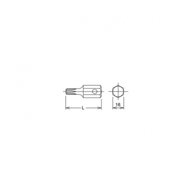 Smūginis TORX antgalis KOKEN 107-16T T55 1