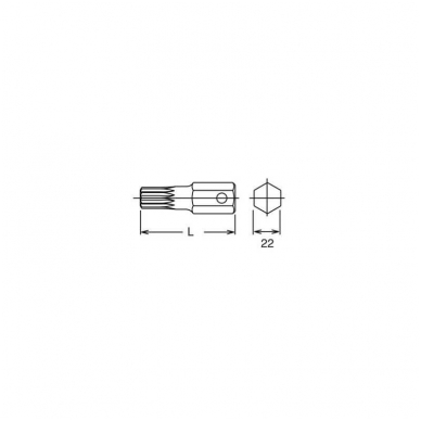 Smūginis TORX antgalis KOKEN 107-22T T100 1