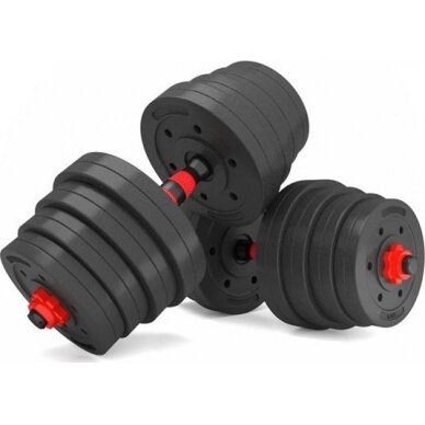 Štangos ir hantelių rinkinys One Fitness Sgpo30, 30Kg 12