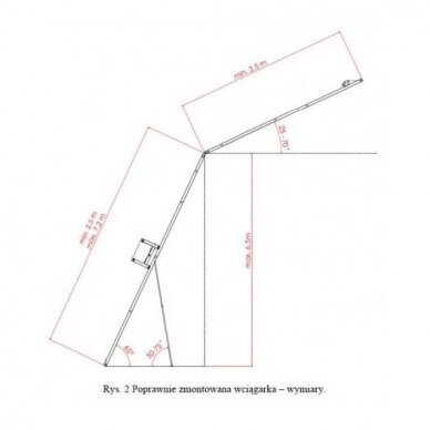 Stogdengio liftas DRABEST, 12 m, saulės baterijoms 10