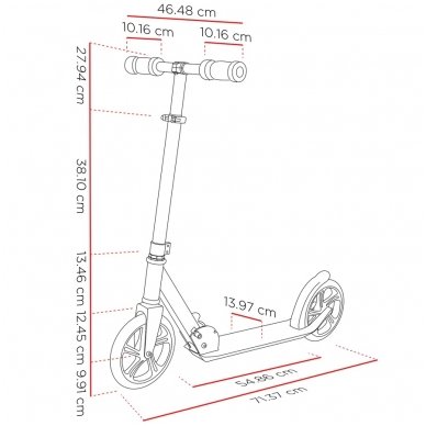 Sulankstomas paspirtukas su guoliais ABEC-7 Surfing Urban XPR 6XL 1