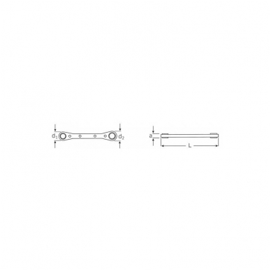 Terkšlinis raktas STAHLWILLE 25aN 1/4" x 5/16" 1