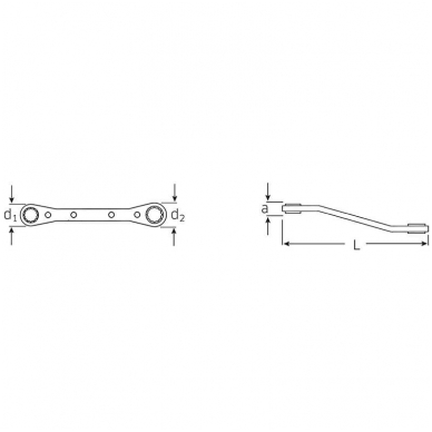 Terkšlinis raktas STAHLWILLE 26a 1/2" x 9/16" 1