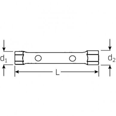 Vamzdinis dvipusis raktas STAHLWILLE 10750 36x41mm 1